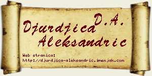 Đurđica Aleksandrić vizit kartica